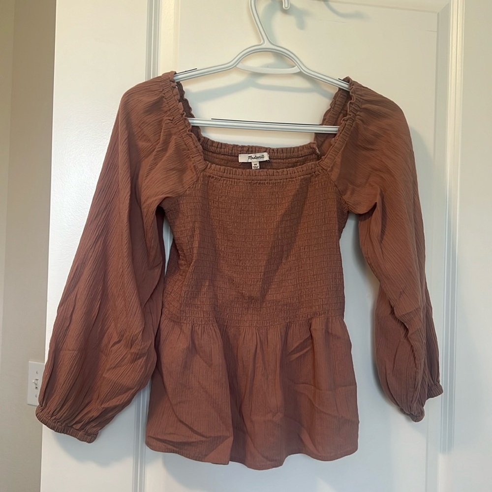 Mauve Peasant Top